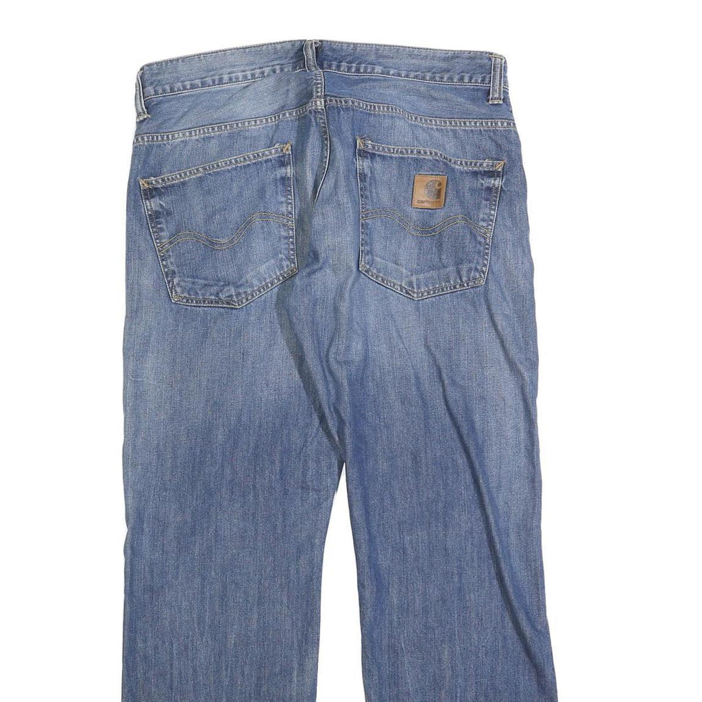 CARHARTT Mens Jeans Blue Regular Straight Denim Medium W34 L32 Workwear Casual