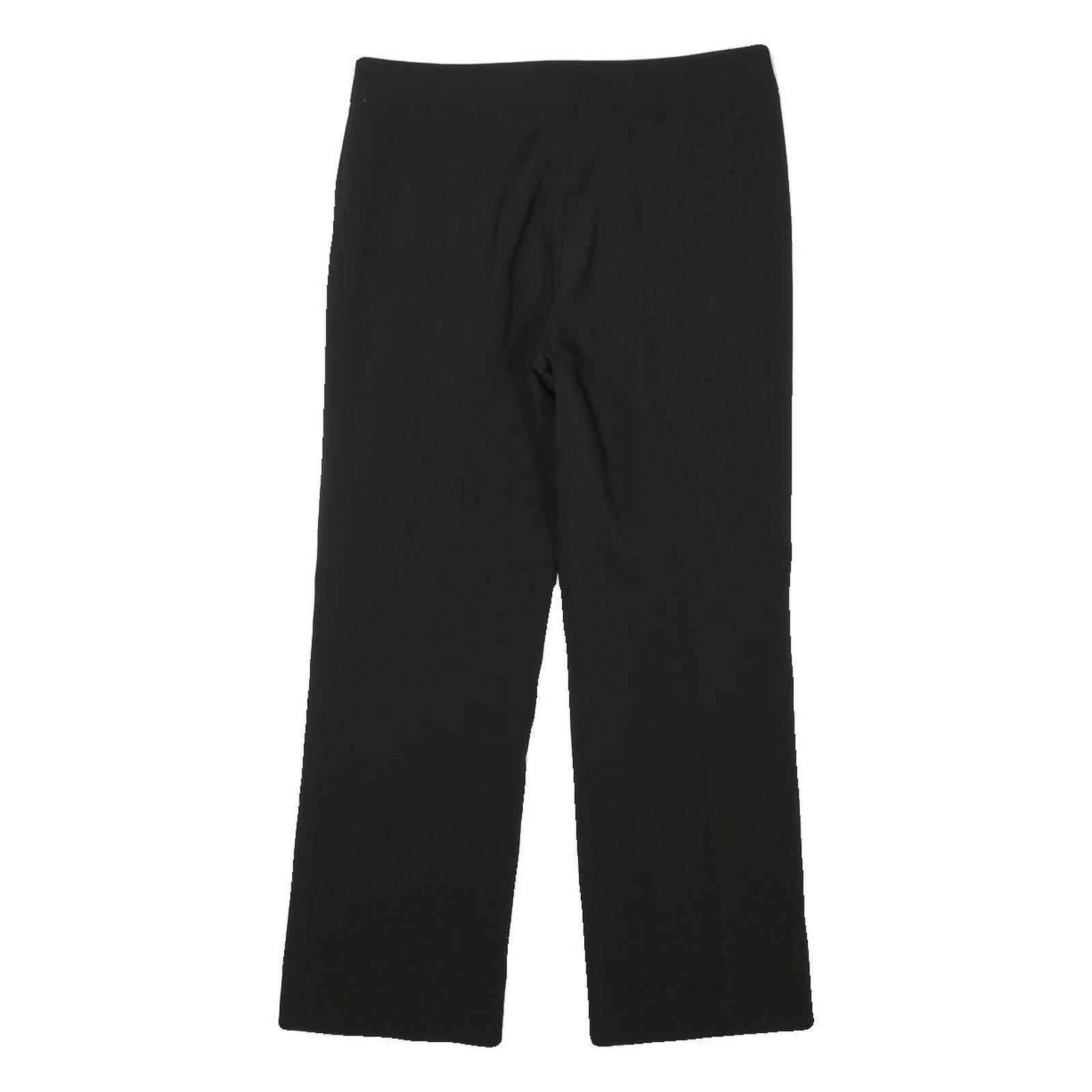 CEST CA Womens Black Regular Fit Straight Leg Trousers W29 L25 Polyester Blend