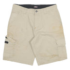 DICKIES Mens Shorts Beige Cotton Blend Cargo XL W32 Work Utility Casual