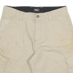 DICKIES Mens Shorts Beige Cotton Blend Cargo XL W32 Work Utility Casual