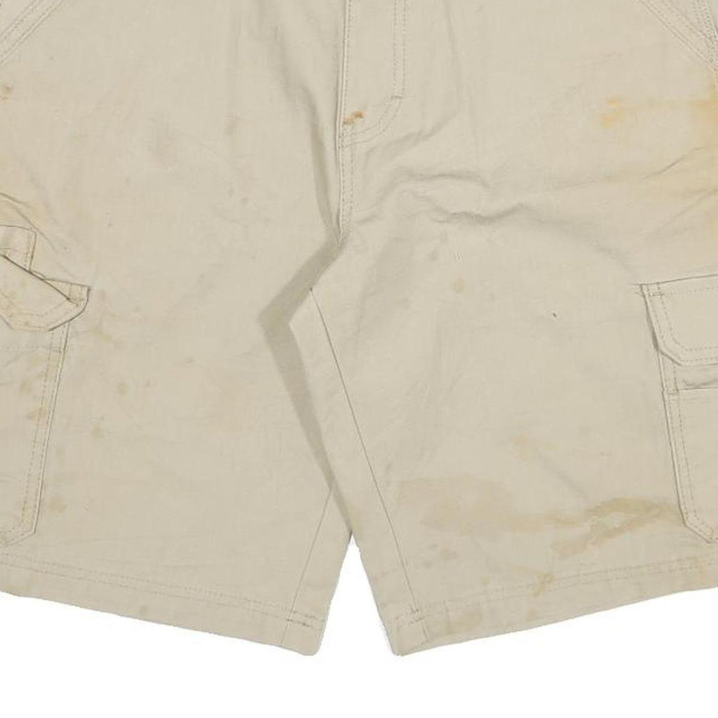 DICKIES Mens Shorts Beige Cotton Blend Cargo XL W32 Work Utility Casual