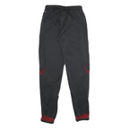 ADIDAS Mens Joggers Black & Maroon Slim Tapered S W26 L32 Sportswear