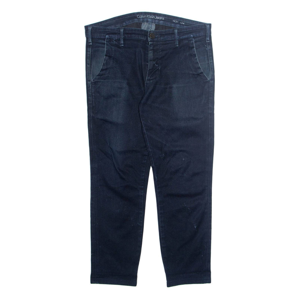 CALVIN KLEIN JEANS Chino Mens Trousers Blue Regular Tapered W31 L26