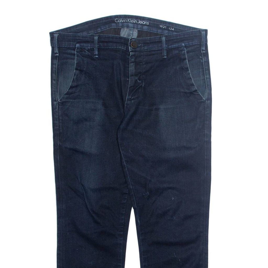 CALVIN KLEIN JEANS Chino Mens Trousers Blue Regular Tapered W31 L26
