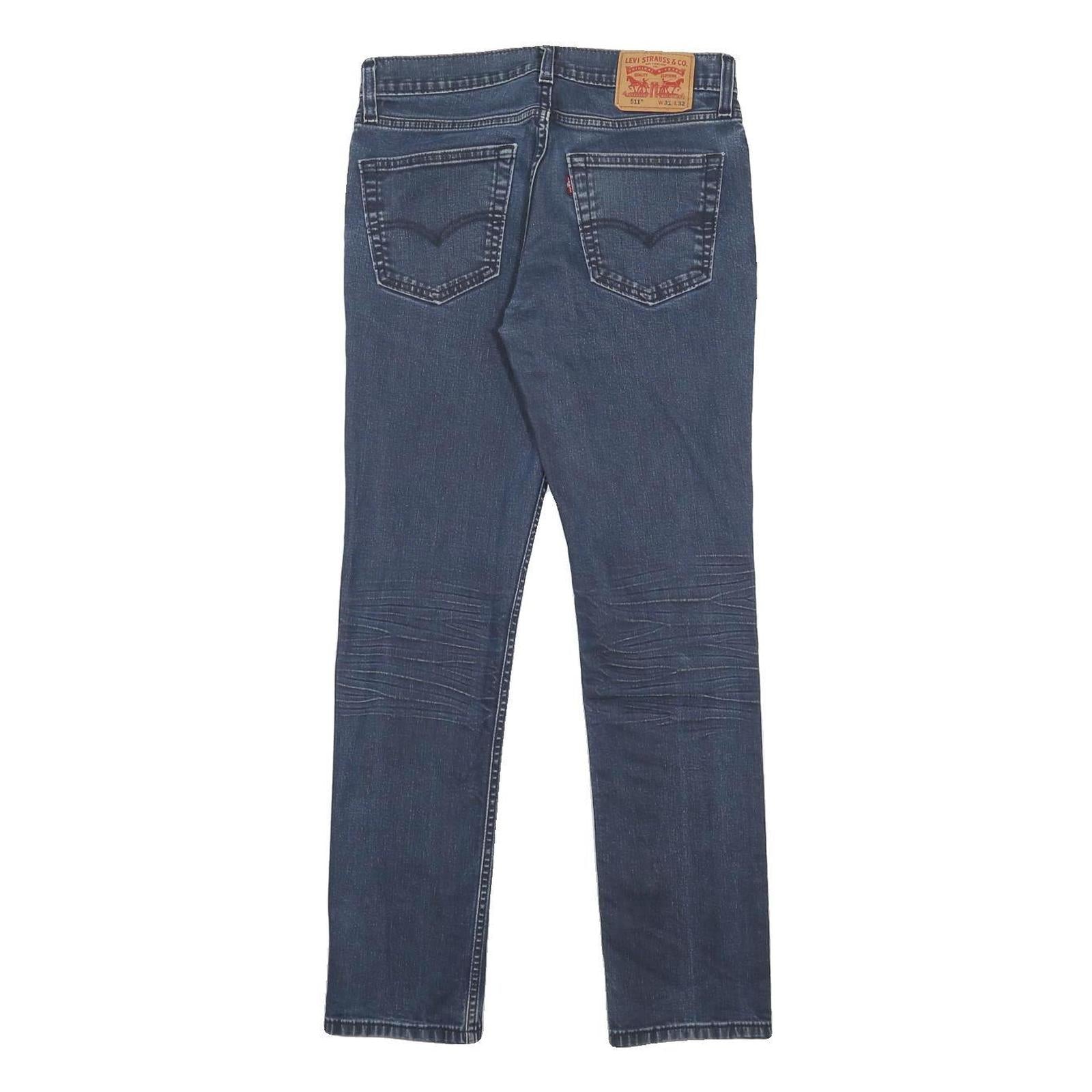 LEVI'S 511 Slim Mens Jeans Blue Slim Skinny Denim Medium W31 L32 Zip
