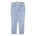 LEVI'S 721 Womens Slim Light Blue Denim Stone Wash W28 L25 Distressed Jeans