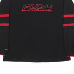 FUBU Womens Black & Red Sports Collection Patterned V-Neck Jumper XL Polyester