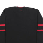 FUBU Womens Black & Red Sports Collection Patterned V-Neck Jumper XL Polyester