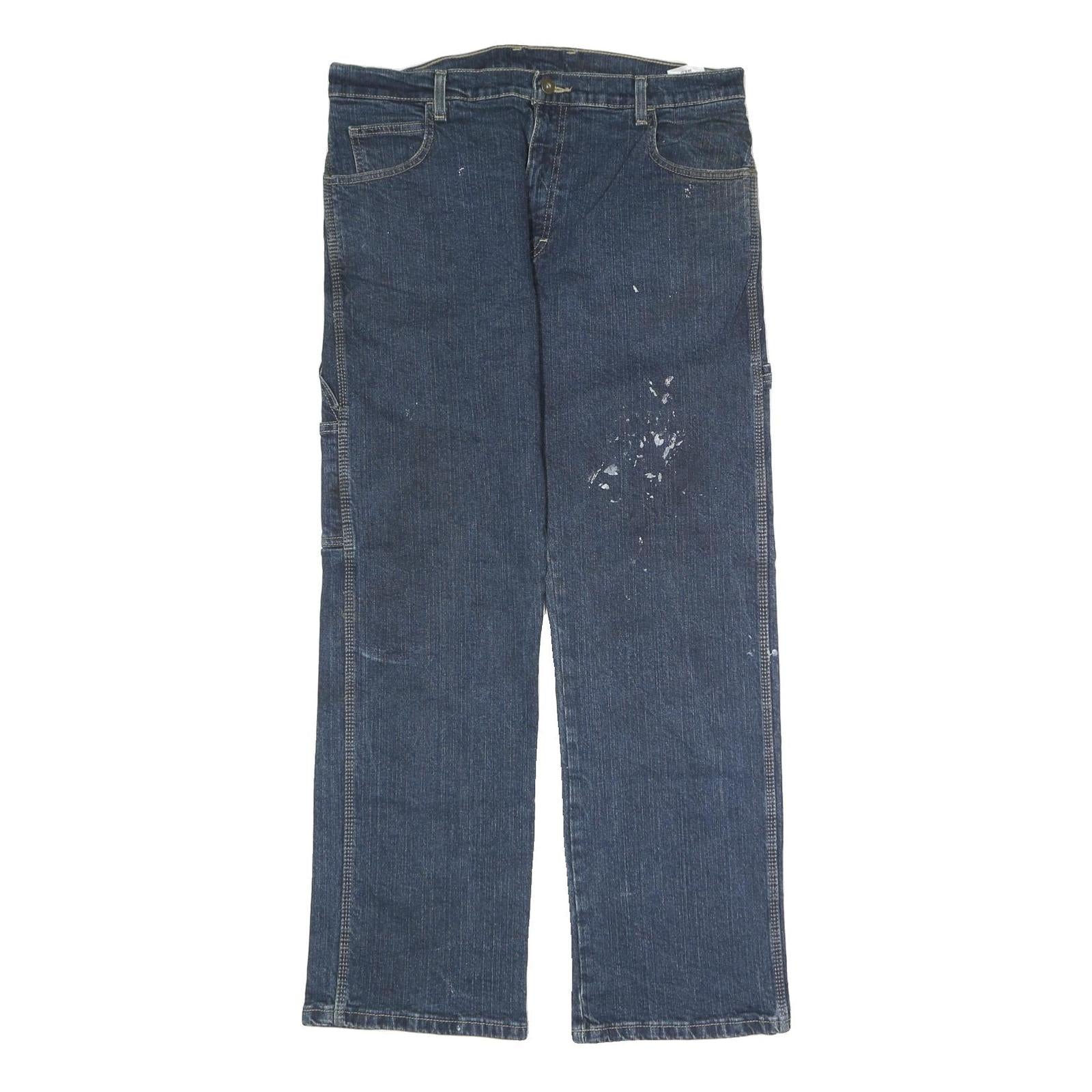 DICKIES Mens Jeans Blue Regular Straight Denim Medium W34 L30 Workwear