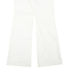 BANANA REPUBLIC Womens White Regular Bootcut Trousers W30 L31 Cotton Blend Zip