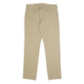 LEVI'S Mens Slim Beige Cotton Blend Slim Fit Zip Trousers W34 L31 Casual Wear