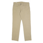LEVI'S Mens Slim Beige Cotton Blend Slim Fit Zip Trousers W34 L31 Casual Wear