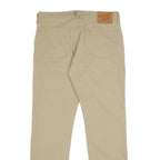 LEVI'S Mens Slim Beige Cotton Blend Slim Fit Zip Trousers W34 L31 Casual Wear