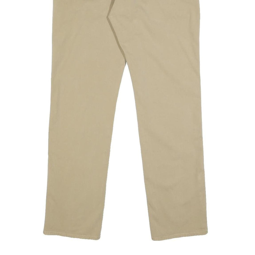LEVI'S Mens Slim Beige Cotton Blend Slim Fit Zip Trousers W34 L31 Casual Wear