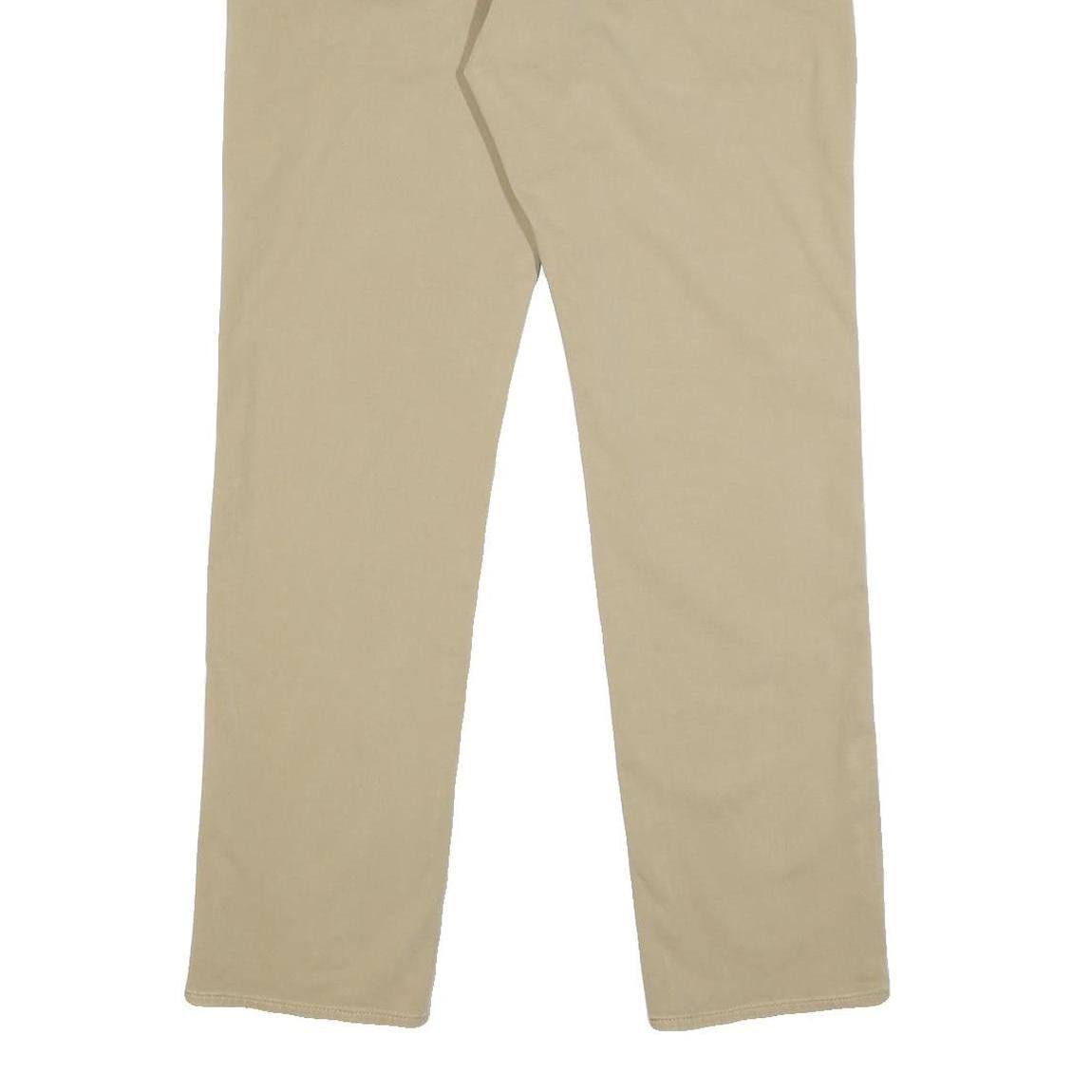 LEVI'S Mens Slim Beige Cotton Blend Slim Fit Zip Trousers W34 L31 Casual Wear