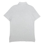 NIKE Mens Grey Plain Short Sleeve Cotton Polo Shirt M Classic Logo Casual