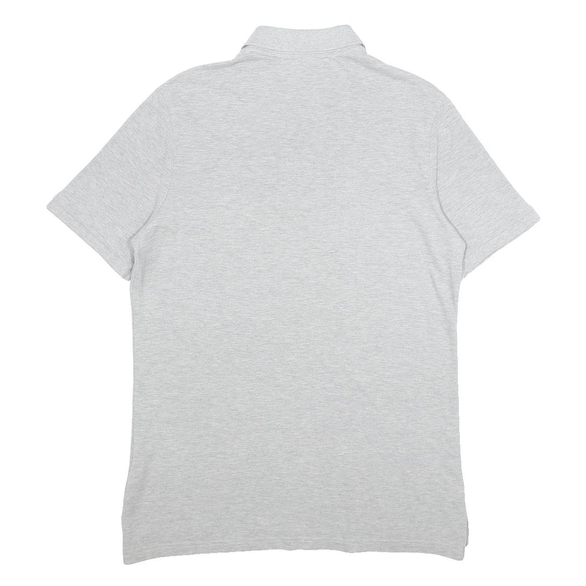 NIKE Mens Grey Plain Short Sleeve Cotton Polo Shirt M Classic Logo Casual