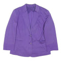 MAX MARA Womens Purple Button Cotton Blend Jacket UK 14 Classic Tailored Blazer