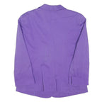 MAX MARA Womens Purple Button Cotton Blend Jacket UK 14 Classic Tailored Blazer