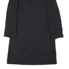 Mens Black Button Cotton Blend Regular Fit Long Sleeve Jacket S Plain Classic