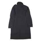 Mens Black Button Cotton Blend Regular Fit Long Sleeve Jacket S Plain Classic