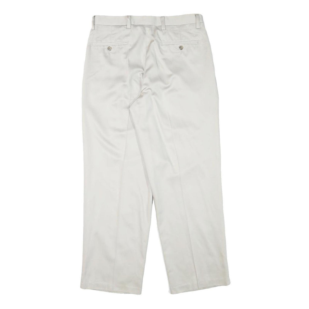 DOCKERS Mens White Relaxed Straight Trousers Cotton Blend W31 L28 Casual