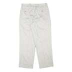 DOCKERS Mens White Relaxed Straight Trousers Cotton Blend W31 L28 Casual