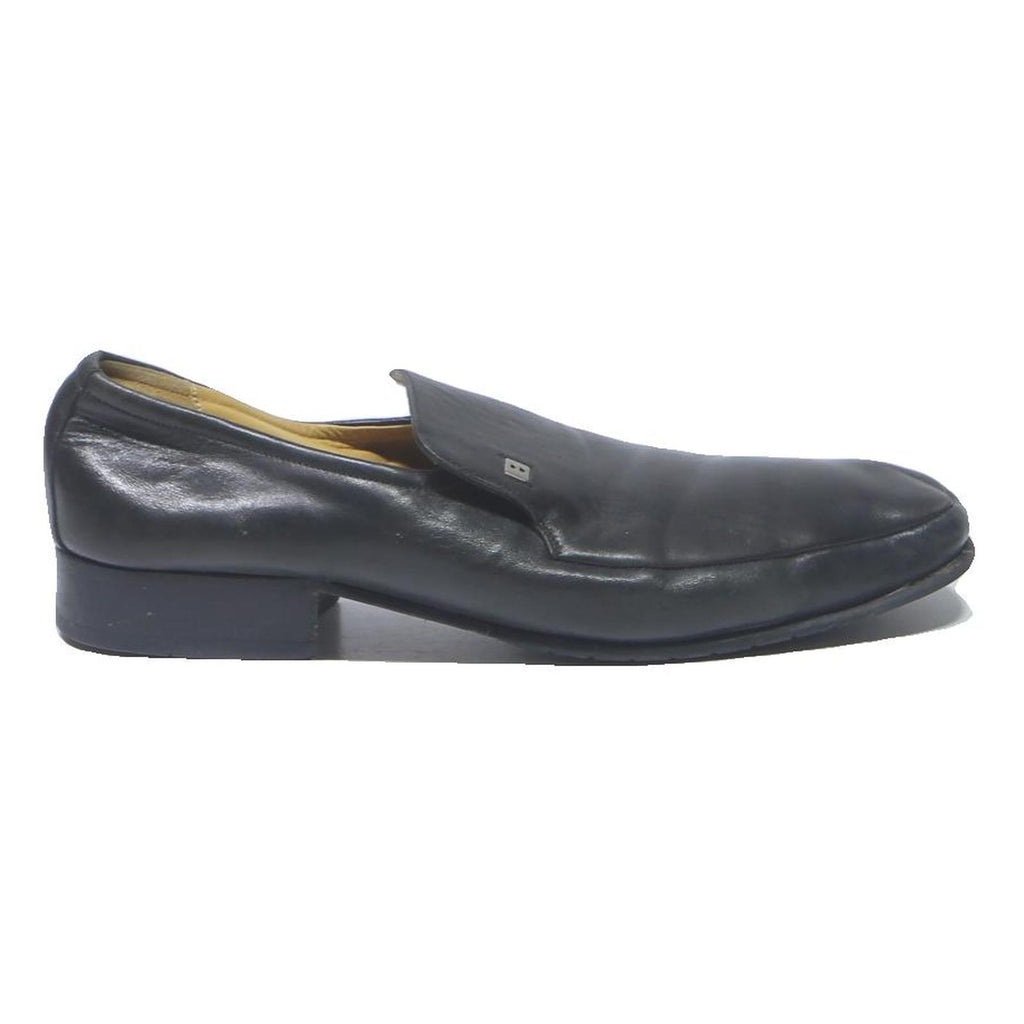 BALLY Mens Classic Slip-On Leather Shoes Black UK 7 Formal Elegant Loafers