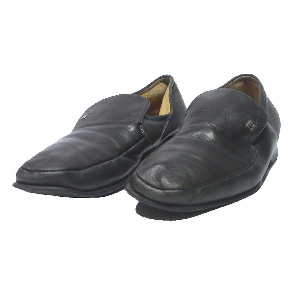BALLY Mens Classic Slip-On Leather Shoes Black UK 7 Formal Elegant Loafers
