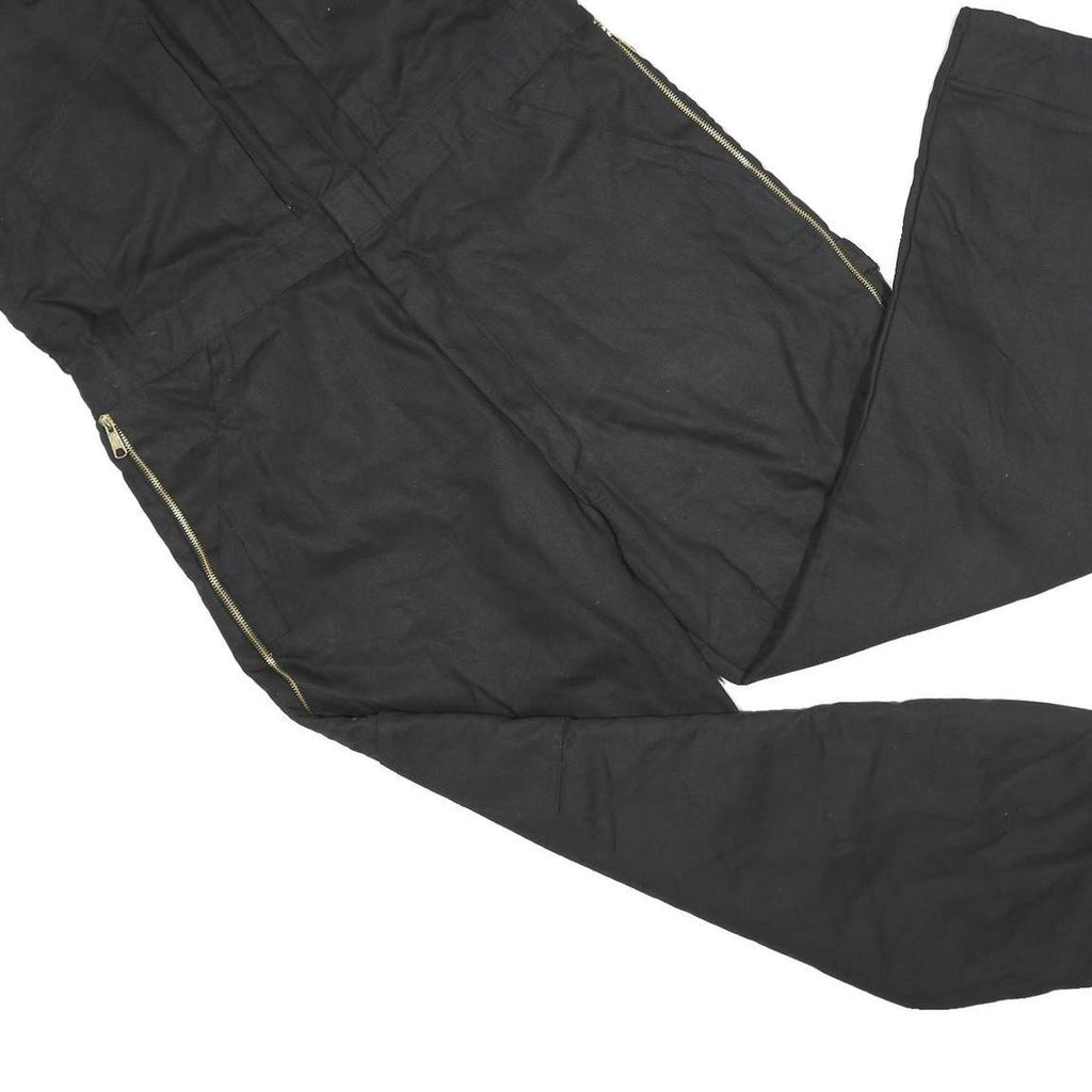 DICKIES Mens Black Cotton Blend Dungarees Regular Fit Long Leg L W42 L32