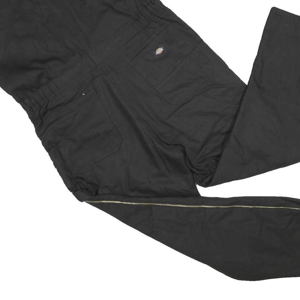 DICKIES Mens Black Cotton Blend Dungarees Regular Fit Long Leg L W42 L32