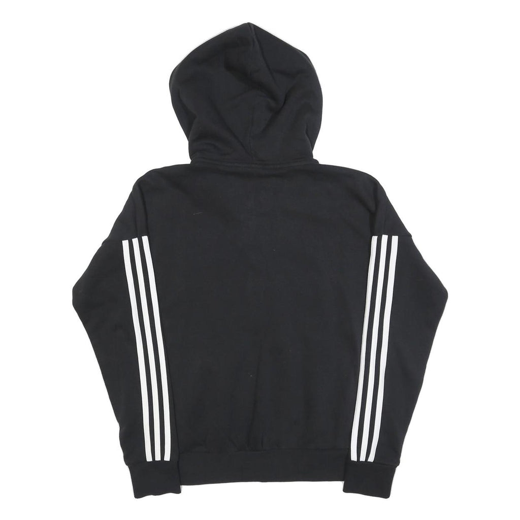 ADIDAS Womens Black Zip Up Hoodie S Cotton Blend Sportswear