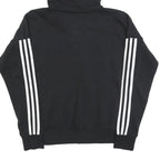 ADIDAS Womens Black Zip Up Hoodie S Cotton Blend Sportswear