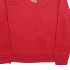 NAUTICA Mens Red Crew Neck M Cotton Blend Sweatshirt Pullover Casual Wear