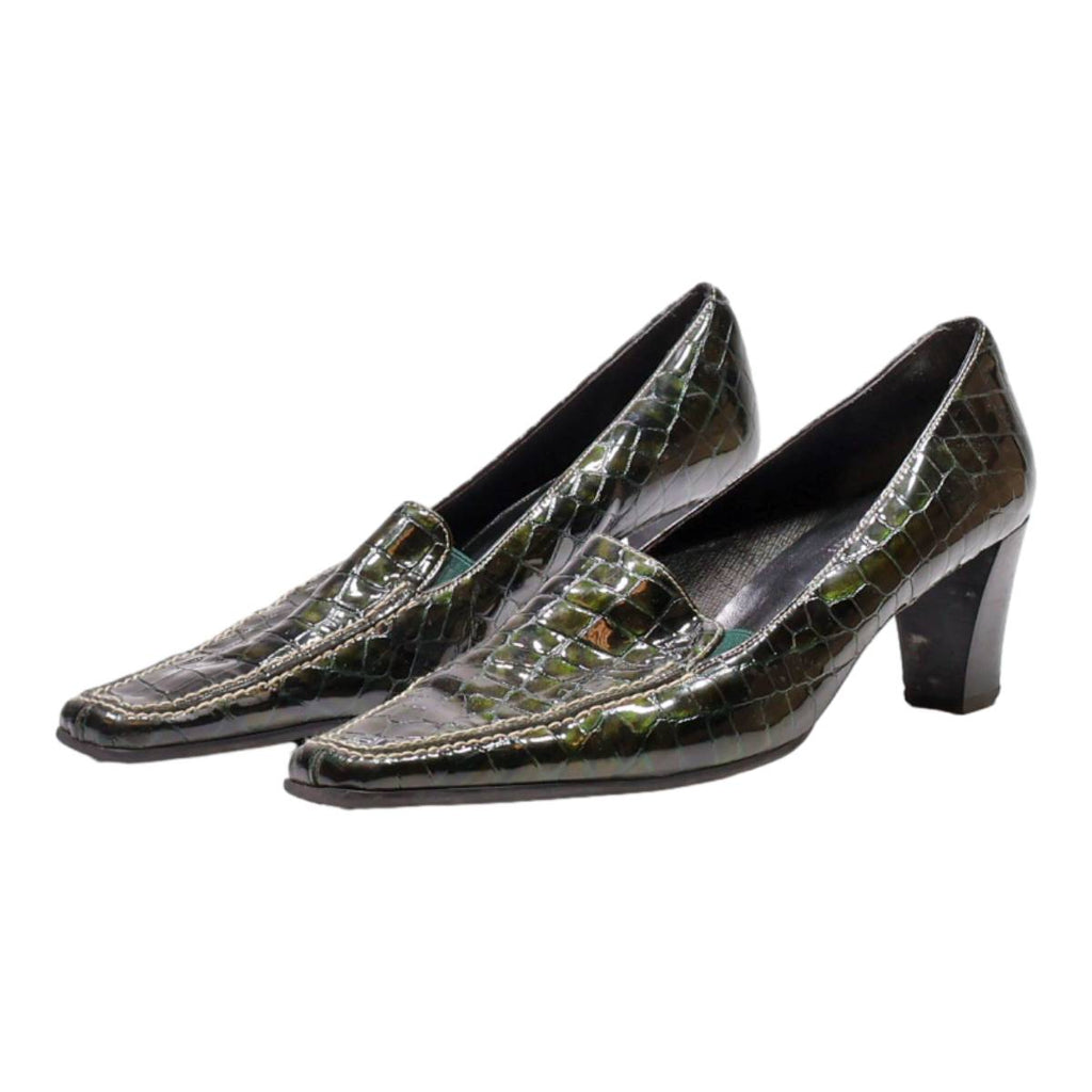 LODI Pump Heels Green Leather Womens UK 8