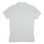 POLO RALPH LAUREN Mens Grey Short Sleeve Plain Polo Shirt S Slim Fit Cotton