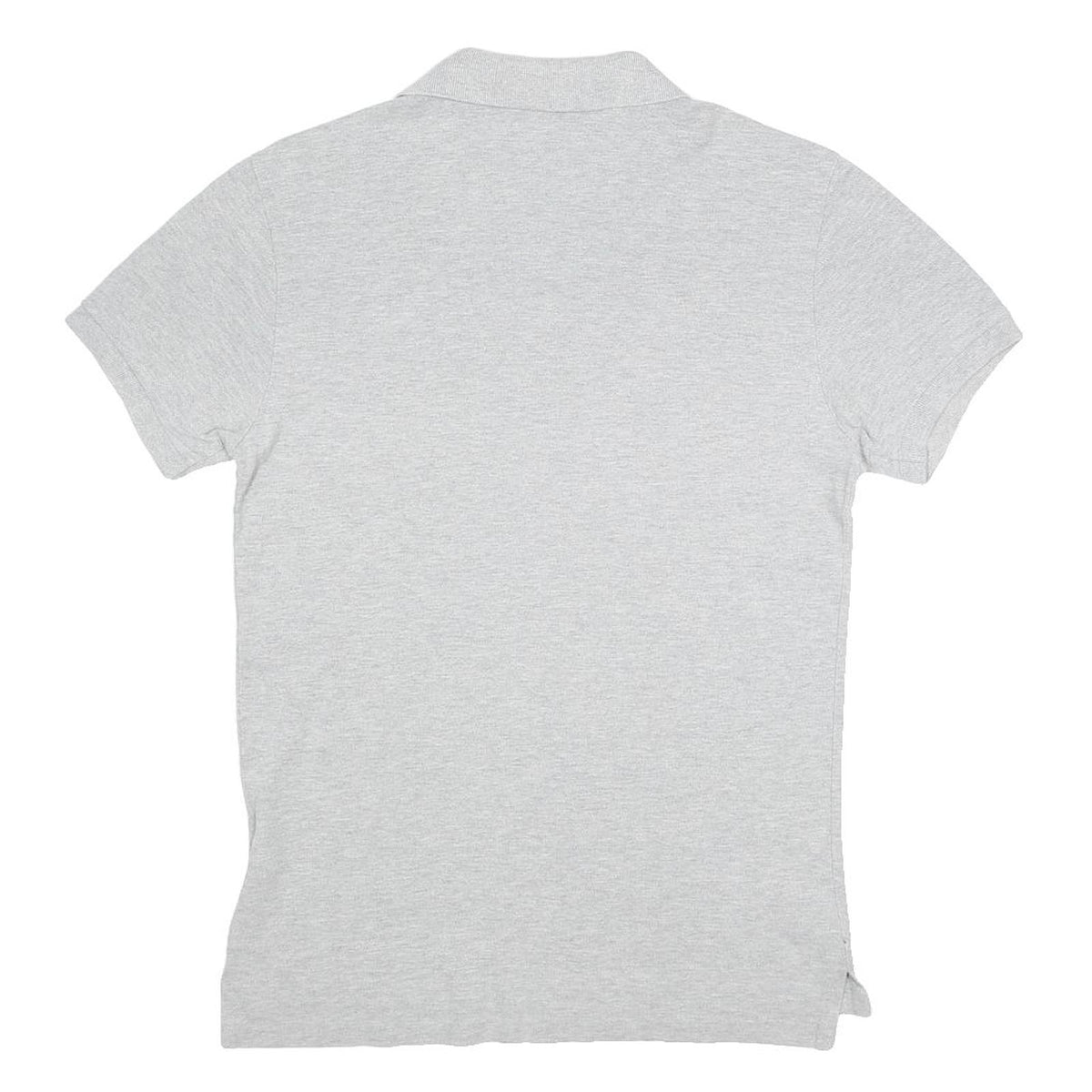 POLO RALPH LAUREN Mens Grey Short Sleeve Plain Polo Shirt S Slim Fit Cotton