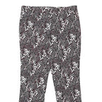 REISS Womens Cotton Blend Black & White Slim Straight Trousers W32 L26 Printed