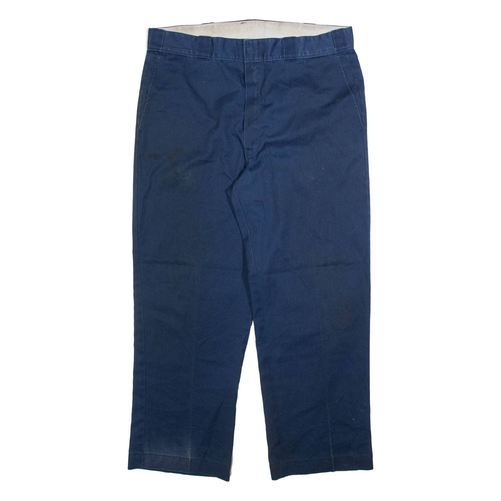 DICKIES Mens Trousers Blue Regular Straight W36 L29
