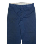 DICKIES Mens Trousers Blue Regular Straight W36 L29