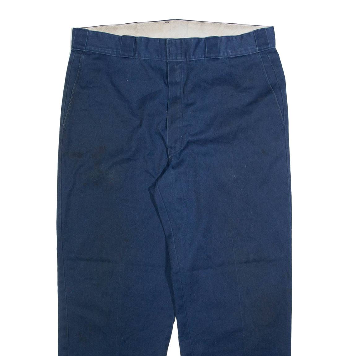 DICKIES Mens Trousers Blue Regular Straight W36 L29