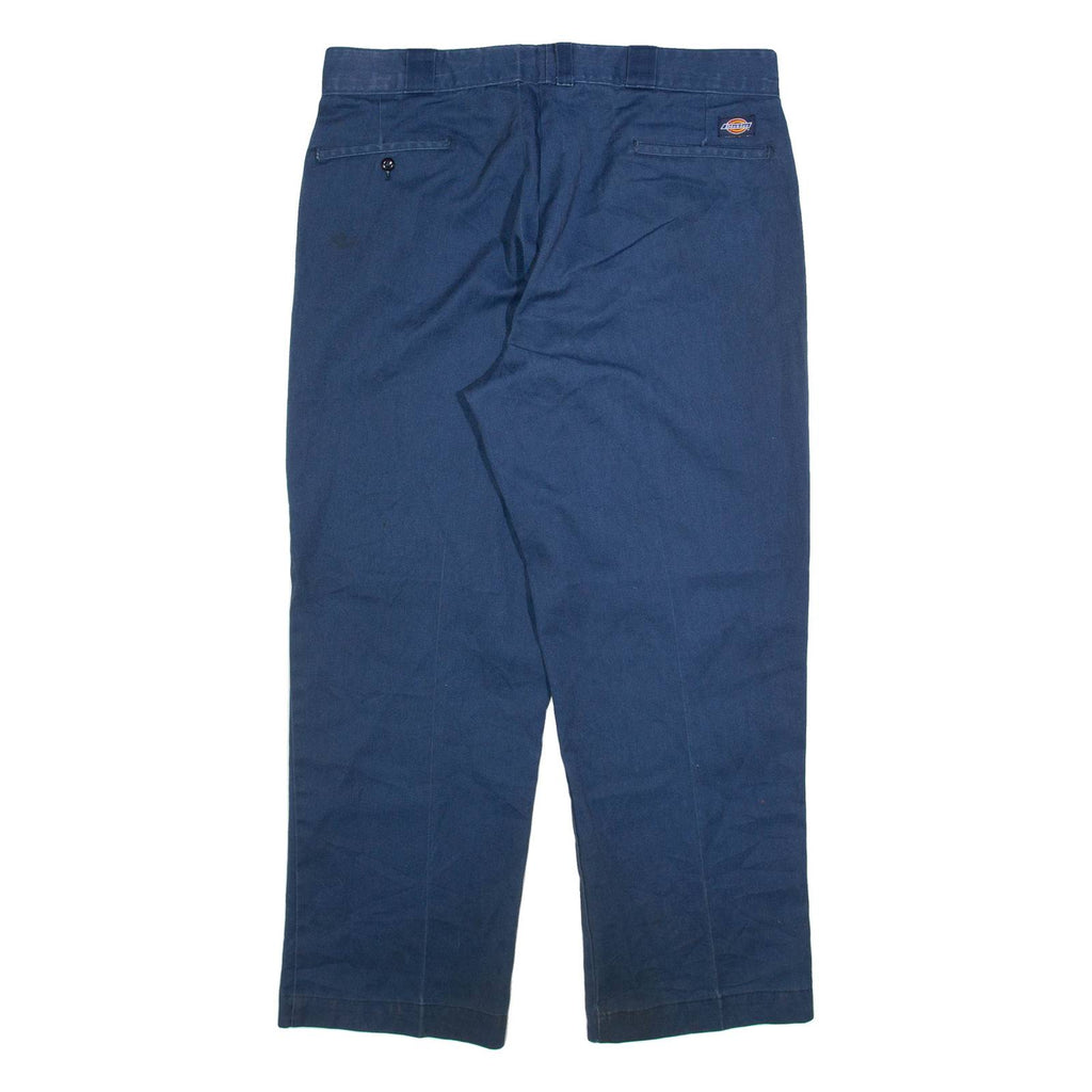 DICKIES Mens Trousers Blue Regular Straight W36 L29