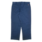 DICKIES Mens Trousers Blue Regular Straight W36 L29
