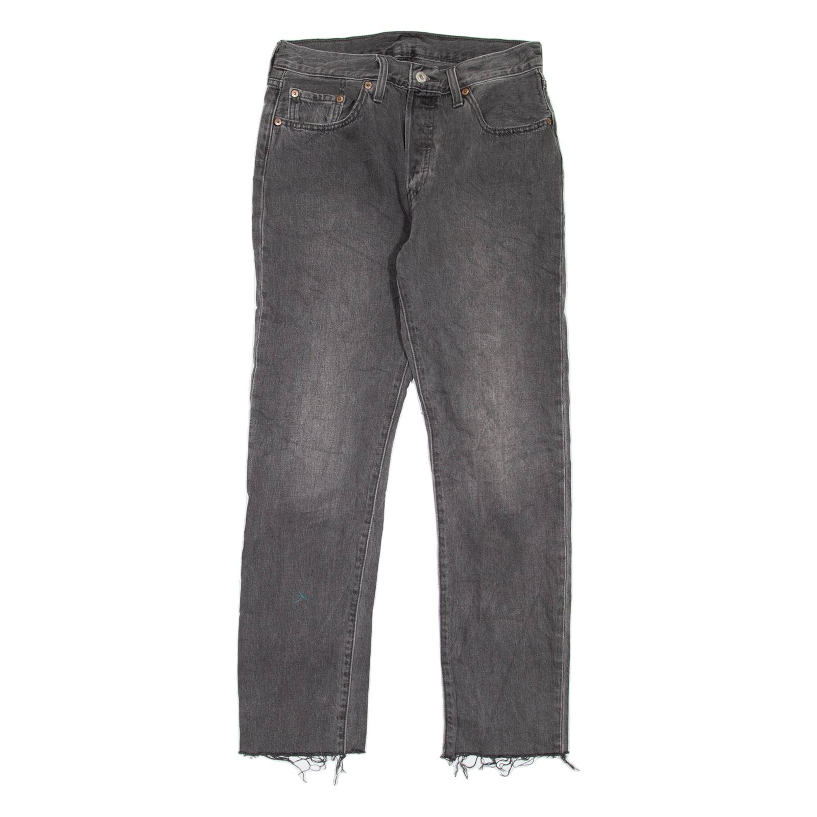 LEVI'S 501 Jeans Womens Grey Regular Straight Stone Wash W28 L30