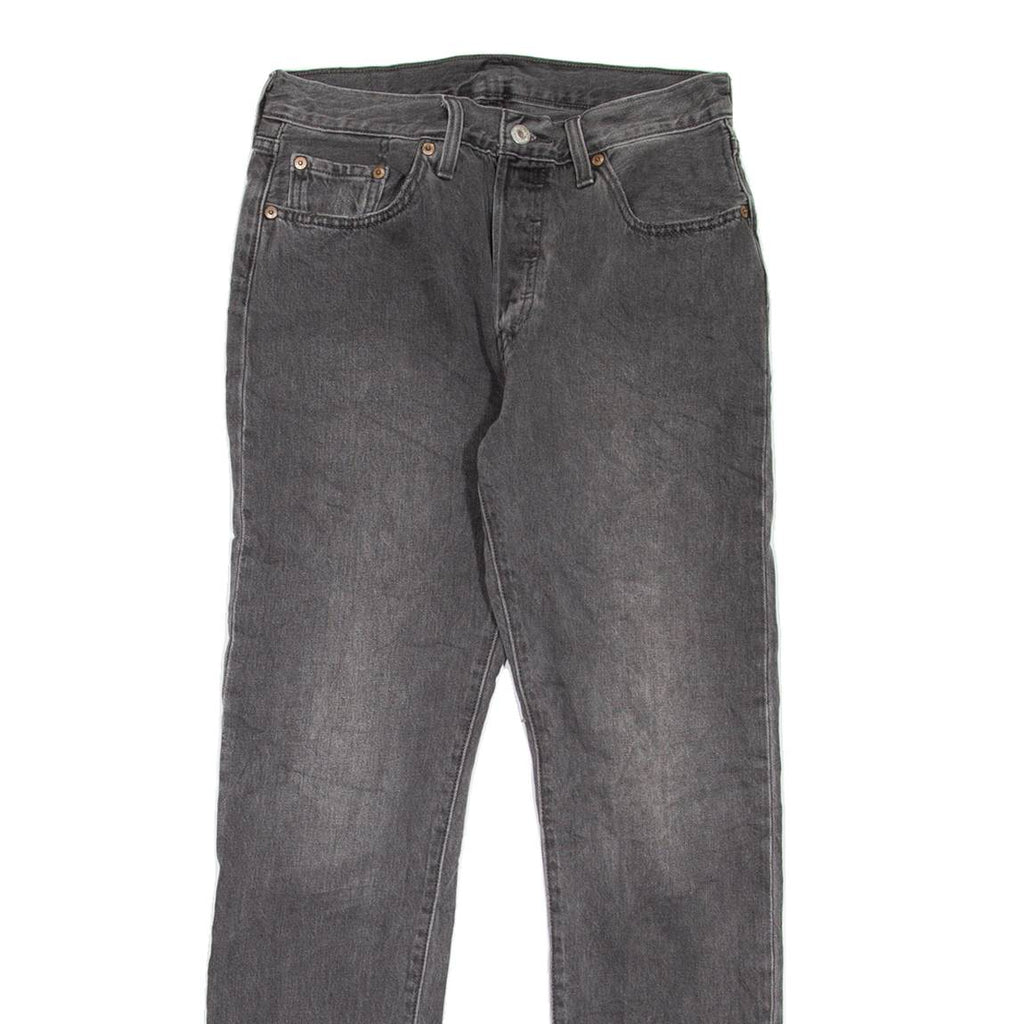 LEVI'S 501 Jeans Womens Grey Regular Straight Stone Wash W28 L30
