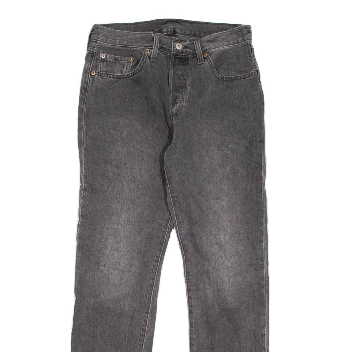 LEVI'S 501 Jeans Womens Grey Regular Straight Stone Wash W28 L30