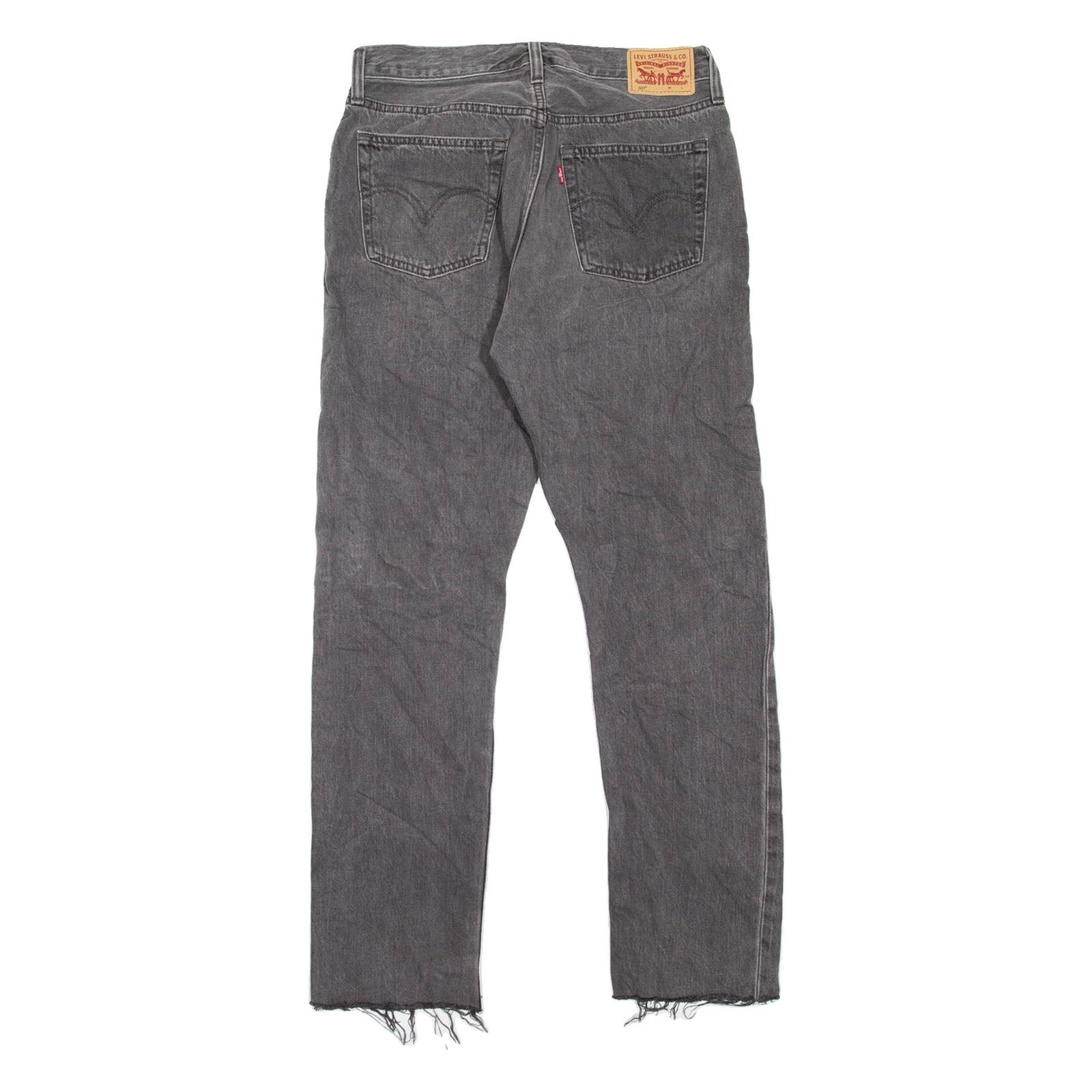 LEVI'S 501 Jeans Womens Grey Regular Straight Stone Wash W28 L30