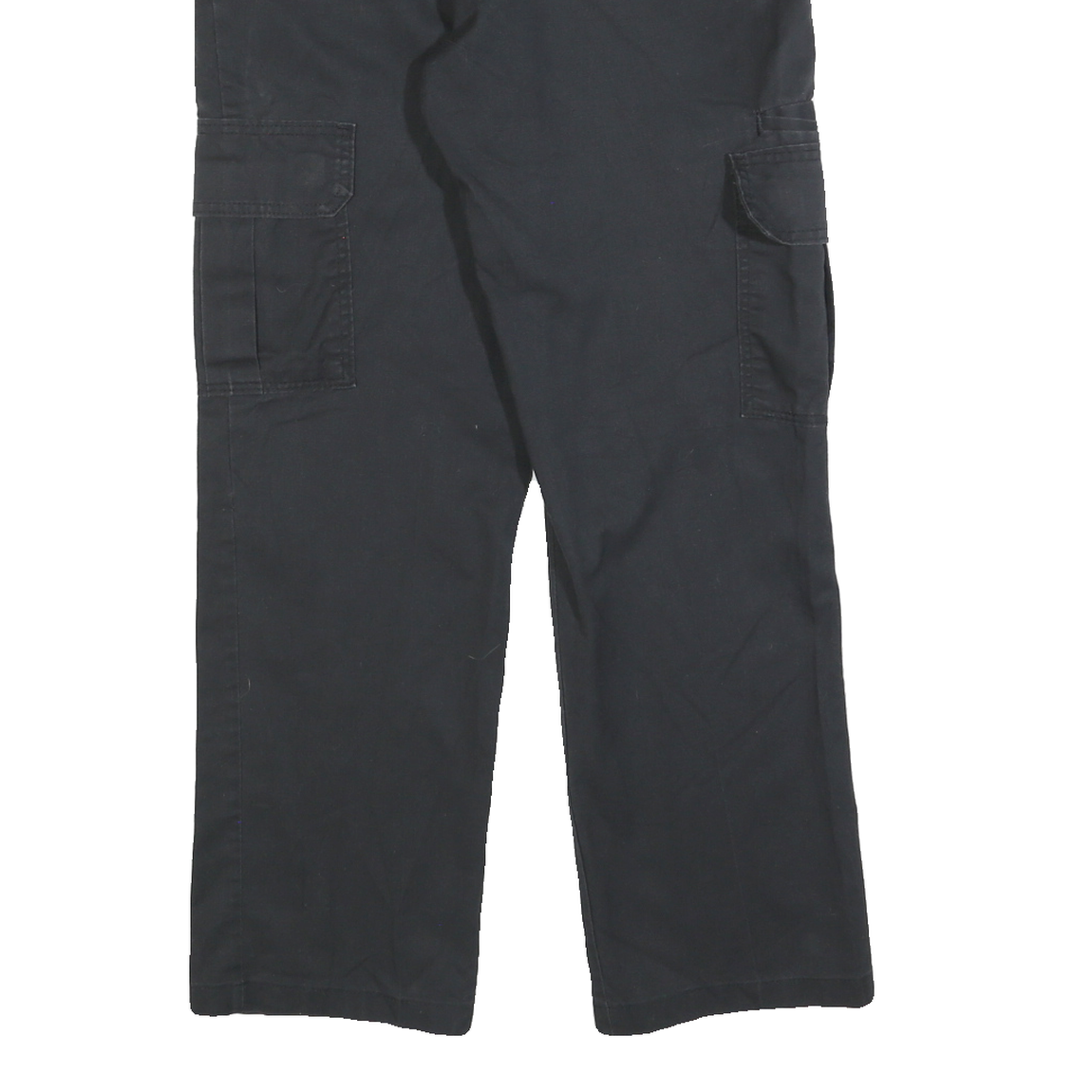 DICKIES Mens Cotton Blend Black Regular Straight Trousers W29 L30 Workwear Zip