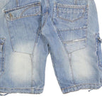 J2 DNM Mens Denim Blue Cargo Shorts M W32 Casual Cotton Blend Workwear
