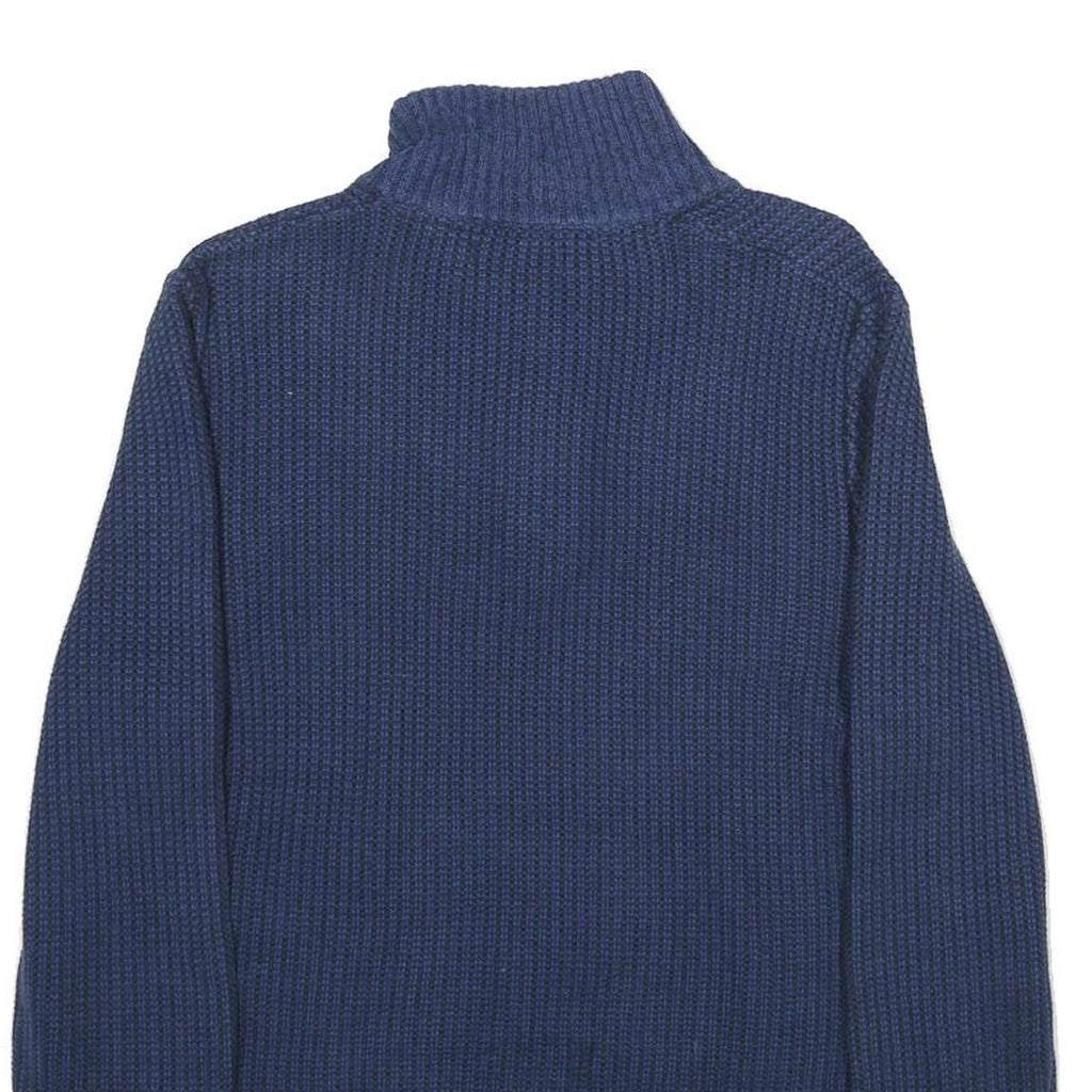 NAUTICA Mens Blue Plain Pullover Crew Neck Cotton Jumper M Casual Knitwear